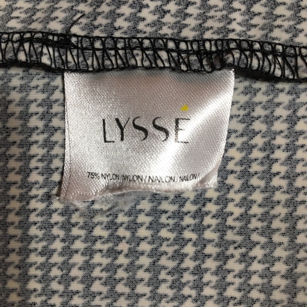 LYSSE Houndstooth Print Button Down Blouse - image 6